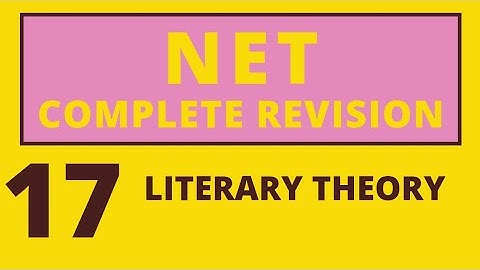 LITERARY THEORY 1 for RPSC, NTA NET, MH SET, WB SET, AP SET, K SET, TN SET, HP SET