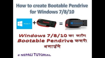 Create  Bootable Pendrive for Windows 7/8/10 | Easy & Fast| Nepali