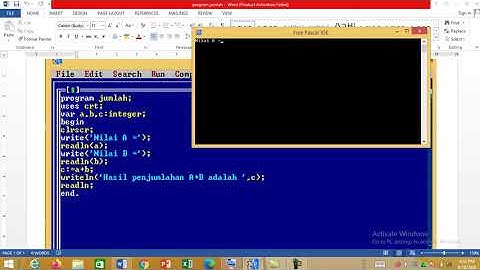 Membuat program penjumlahan di free pascal