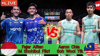 Finals 🔴 Alfian/Fikri (INA) vs (MAS) Aaron Chia/Soh Wooi Yik Badminton Mens Doubles