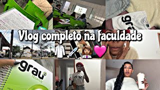 VLOG NA FACUL- TEC EMFERMAGEM O dia inteiro comigo 🩷🥼