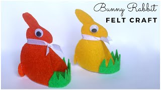 DIY Bunny Rabbit Felt Craft | Easter Bunny Treat Bag for Easter Egg or Candy