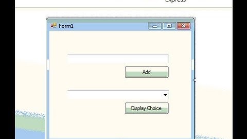 Microsoft Visual Basic 2010 ComboBox Tutorial - 1