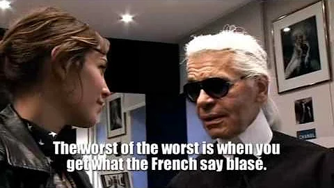 alexa chung & karl lagerfeld