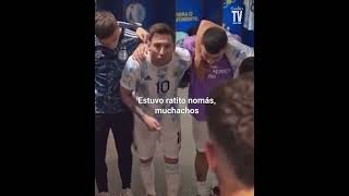 Messi motiva a sus compañeros
