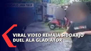Viral Video Remaja Sidoarjo Duel Ala Gladiator, Ada Anak yang Terkapar...