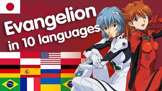 Video thumbnail of "EVANGELION (A Cruel Angel's Thesis) OPENING IN 10 LANGUAGES | MULTILANGUAGE"