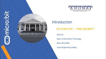 Microbit | Introduction | Dept of CSE | Arunai Engineering College | Tiruvannamalai