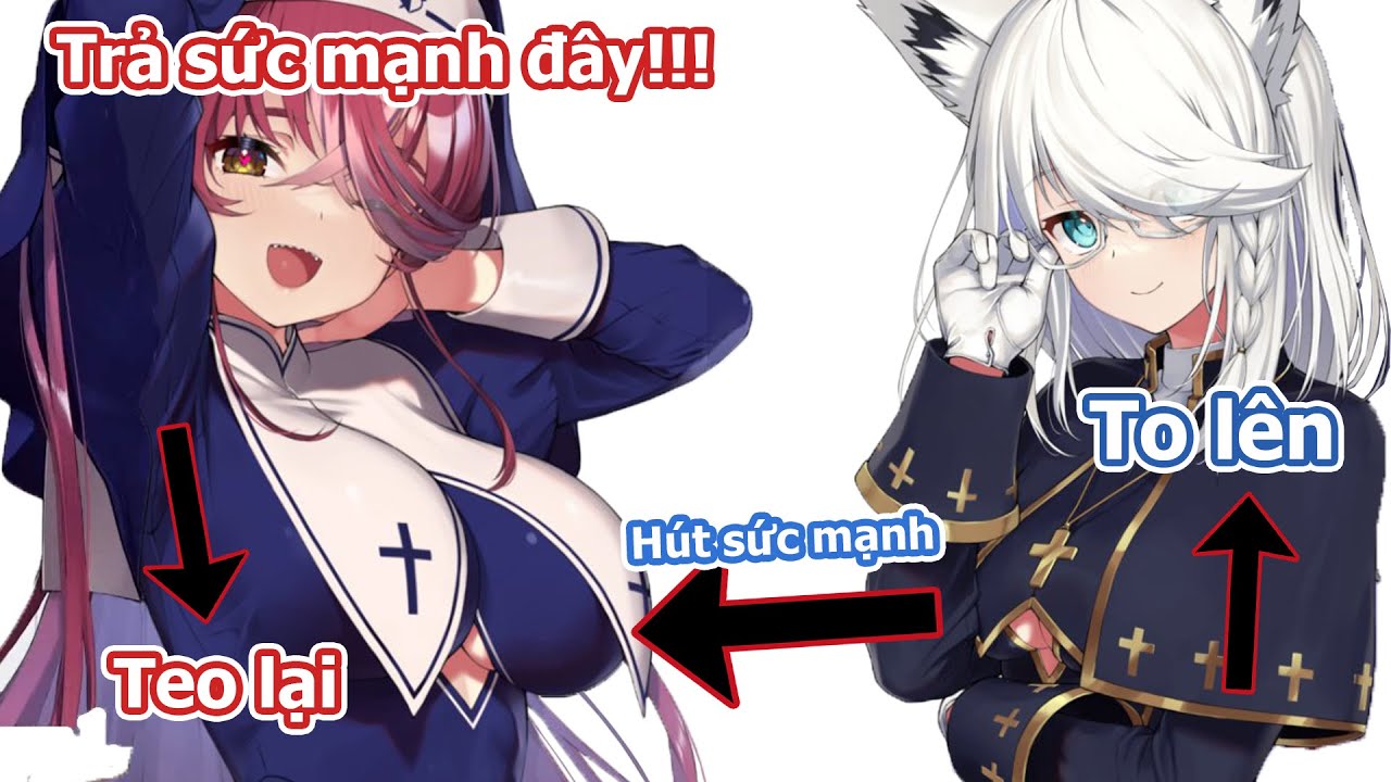 [Hololive Vietsub] Fubuki đánh cắp sức mạnh của Marine để nâng tâm hồn của mình lên