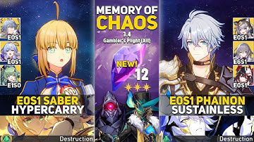 NEW MOC | TRUE 0 CYCLE | E0S1 Saber & E0S1 Phainon | MOC 12 | Honkai: Star Rail 3.4