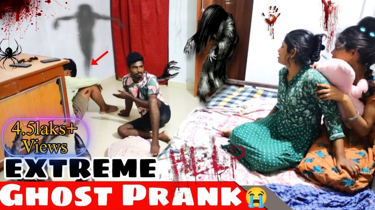 Ghost Spranke Scary Ghost👻Prank on Wife and Family|Funny scary ghost prank on ...