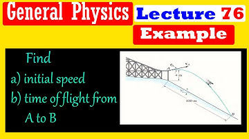 General Physics| Lecture 76 Projectile motion Inclined projection example 3 in Amharic| በአማርኛ