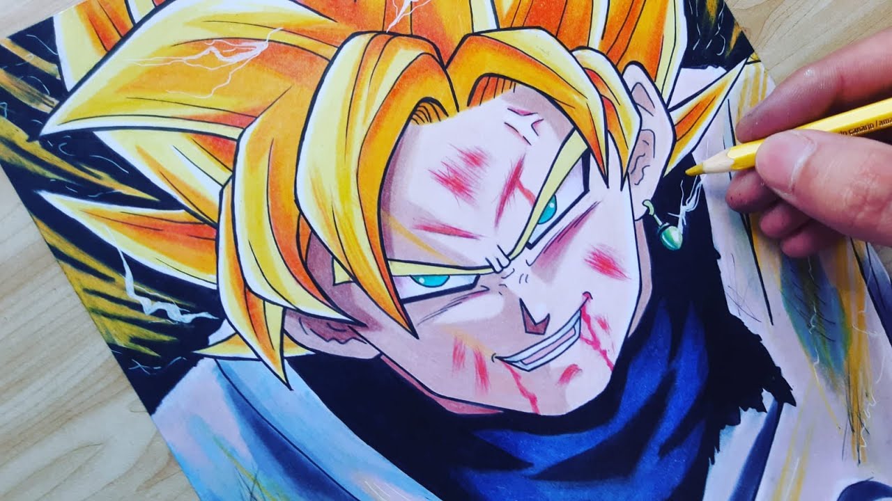 Desenhando O Goku Black Rose - ( DragonBall Super ) 