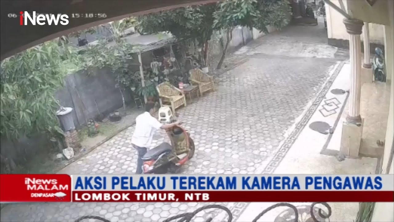 Pemuda di Lombok Nekat Curi Motor Polisi, Aksi Terekam CCTV #iNewsMalam 15/07