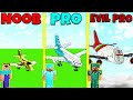 Minecraft Battle: NOOB vs PRO vs EVIL PRO: PLANE BUILD CHALLENGE / Animation