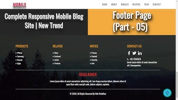 Part 05 - Responsive Mobile Blog Site | html css js bootstrap 4