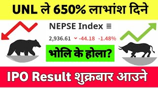 फेरि घट्यो Share,650% लाभांश दिने UNL ले | Tehrathum power company limited ipo result | ipo share