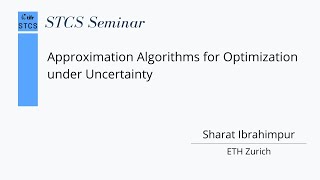 Approximation Algorithms for Optimization under Uncertainty