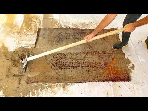Recovering this large damaged rotten rug satisfying! | Carpet Cleaning ...