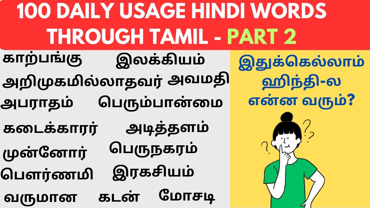 Part 2 Daily Usage Hindi Words For Beginners Learn Hindi Through Part 2 Daily Usage Hindi Words For Beginners Learn Hindi Through