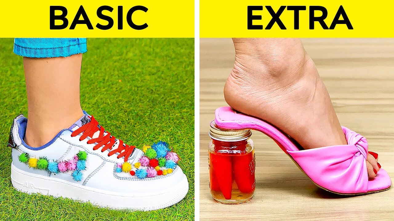 Upgrade Your Boring Shoes || GENIUS FEET HACKS