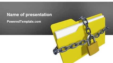 Secured Folder PowerPoint Template by PoweredTemplate.com