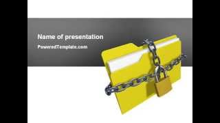 Secured Folder PowerPoint Template by PoweredTemplate.com