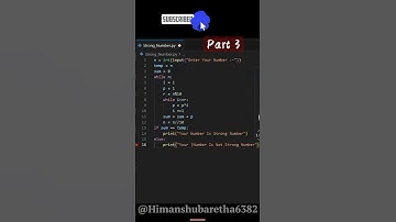 Strong Number Checker Program ||Part 3 || #python #shorts #shortsfeed #viral  @himanshubaretha1
