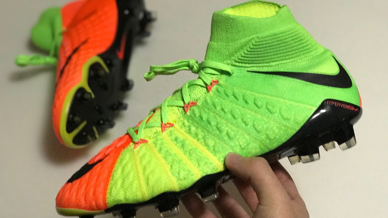 nike hypervenom green orange