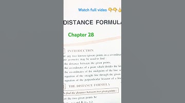 Distance Formula Chapter 28 Class 9 ICSE Board Selina Publishers Concise Math exercise 28 #shorts
