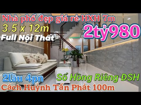 Video Nhà Phố cực đẹp 2lầu 4pn SHR ĐSH hẻm xe hơi 7m cách... - youtube