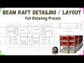 Beam Raft Foundation Detailing (Column &amp; Beam Layout Explained)