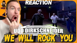 Never Too Old To Rock | Udo Dirkschneider - We Will Rock You (Queen Cover) | Reaction