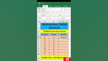 Shortcut Trick 🔥For Getting Power in Excel | Power Formula #shorts #viralshorts #excel