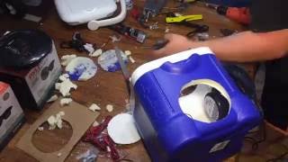 (How-To) Mini Cooler Stereo Budget Build I wanted to build a mini cooler on a budget just for fun, and this is what I ended up using. This isn