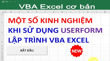 Một số kinh nghiệm sử dụng UserForm trong VBA Excel | NT Software