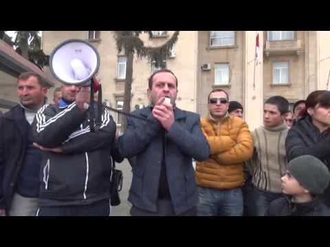 ლეიბორისტები \"მარშუტკის\" მძღოლების საპროტესტო აქციაზე