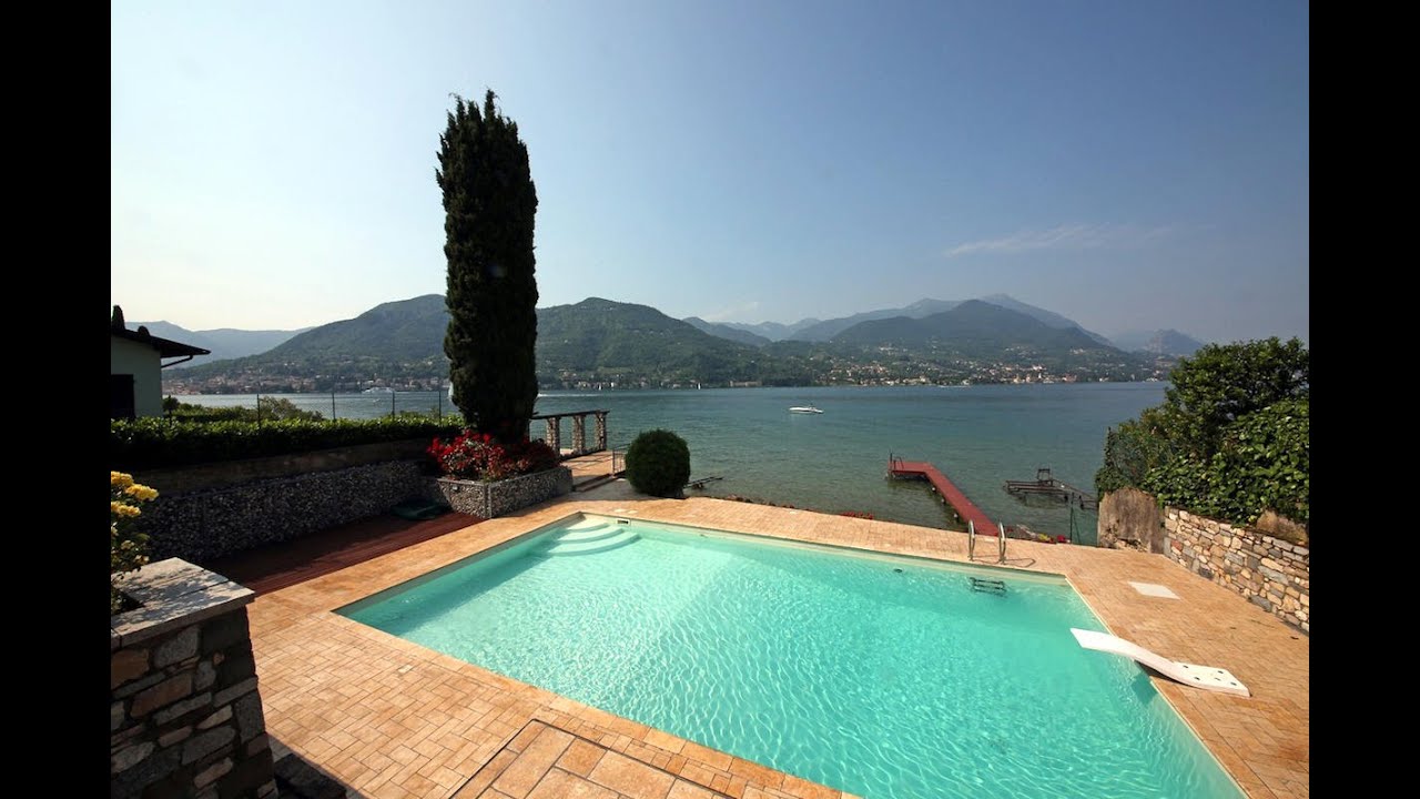 Waterfront villa Lake Garda rent pool beach private dock | Villa Lago di  Garda affitto fronte lago - YouTube