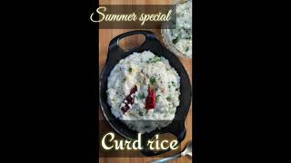 Summer special Curd rice recipe for lunch/ tempered rice/dahi chawal