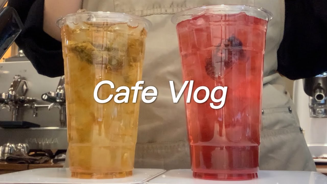 SUB) Cafe Vlog / How about a cup of tea? / part-time barista vlog ...