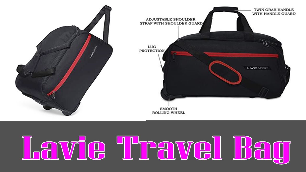 Lavie Sport Large Size Lino Wheel Duffle Bag For Travel | Luggage Bag