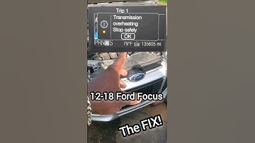 2012-2018 Ford Focus Transmission Overheating stop safely, Hot wait 5 minutes FIX! #fordfocus