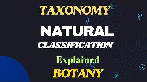 Natural system of classification l #pgentranceexamBotany#neetbiology
