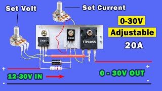 : DC Voltage and amp Adjustable power Supply, Simple DC voltage regulator