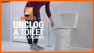 How to Unclog a Toilet Without a Plunger | Toilet Repair | The Home Depot