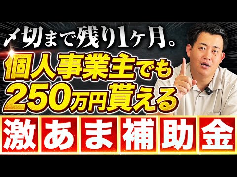 【まだ間に合う】個人事業主でも250万円！小規模事業者持続化補助金を本気で申請したい人に超耳寄り情報&実際に採択された計画書もプレゼント！