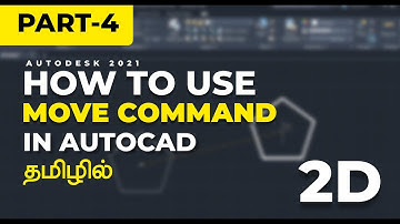 How to use move command  in autocad | 2D | தமிழ் | ANYDESK | AUTOCAD COMMANDS | DESIGNING|LEARN MORE
