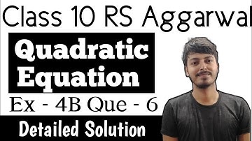 16x²=24x+1 | RS Aggarwal Class 10 Ex 4B Q 6 | VMS Manpreet Singh @ScienceWithVMS