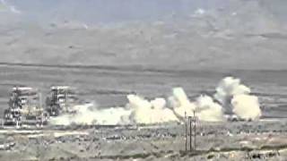 PG&E electric plant smoke stack implosion in Laughlin Nevada