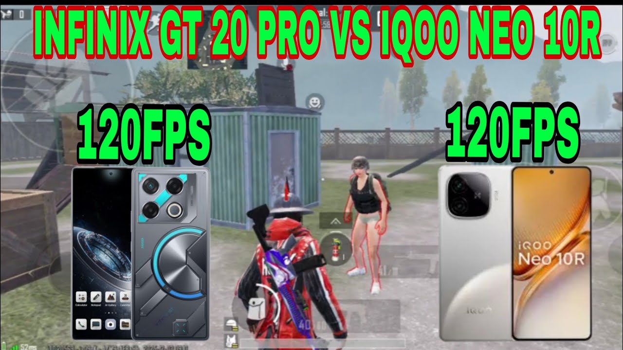 INFINIX GT 20 PRO 120FPS VS IQOO NEO 10R TDM CHALLENGE BGMI